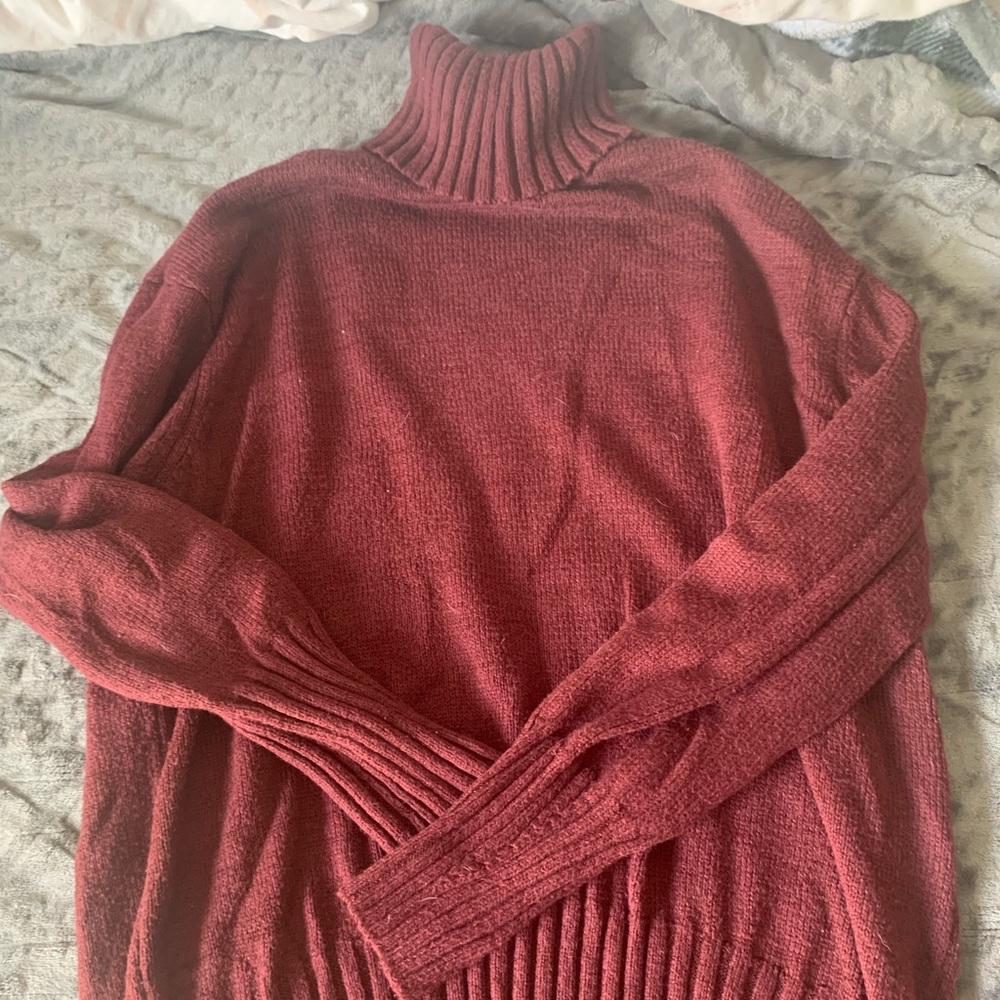 Maroon turtleneck sweater from target